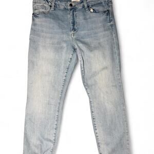 Pistola light wash blue denim jeans with raw hem SIZE 31